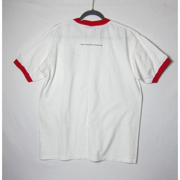 Vintage Malibu Rum Original Ringer T-Shirt Single Stitch Size L Graphic Print - Picture 2 of 6